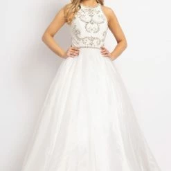 Discontinued Johnathan Kayne 2175 Long Velvet Ballgown Prom Dress High Neck Pageant Gown Ballgown Dresses