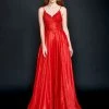 Nina Canacci 3186 Long Shimmer Sheer Lace Ballgown Prom Dress Pageant Gown Ballgown Dresses