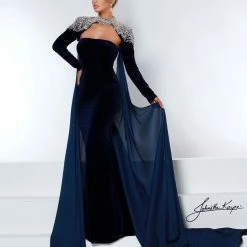 Johnathan Kayne 2453 Velvet Pageant Dress Crystal Bolero Jacket Embellished Cape 11 Johnathan Kayne 2453 Velvet Pageant Dress Crystal Bolero Jacket Embellished Cape