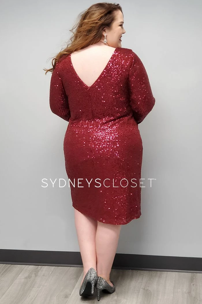 Sydneys Closet 8102 Short Fitted Sequin Cocktail Dress Homecoming Dress Plus Sized Sequin Dresses 11 Sydneys Closet 8102 Short Fitted Sequin Cocktail Dress Homecoming Dress Plus Sized Sequin Dresses