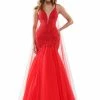 Colors G962 Long Lace Mermaid Formal Dress Cape Pageant Prom Gown