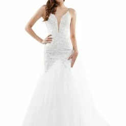 Colors G962 Long Lace Mermaid Formal Dress Cape Pageant Prom Gown