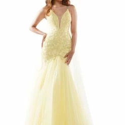 Colors G962 Long Lace Mermaid Formal Dress Cape Pageant Prom Gown