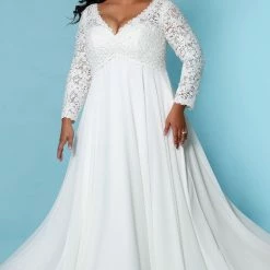 Long Sleeve Dresses Sydney's Closet SC5276 Joy Wedding Dress