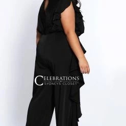 Sydney's Closet CE2014 Plus Sized Jumpsuit One Shoulder Ruffle Pants Suit CE 2014 Jumpsuits & Rompers 26 Sydney's Closet CE2014 Plus Sized Jumpsuit One Shoulder Ruffle Pants Suit CE 2014 Jumpsuits & Rompers