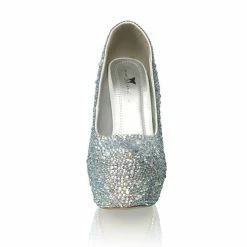 Marc Defang GÉRALDINE 6 Inch High Pageant Heel Prom Shoes AB CRYSTAL