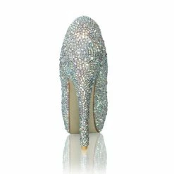 Marc Defang GÉRALDINE 6 Inch High Pageant Heel Prom Shoes AB CRYSTAL