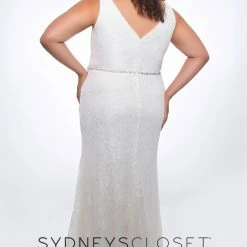 In Stock Sydneys Closet 7279 Size 18 Navy Fitted V Neckline Lace Prom Dress Evening Gown Long Sleeve Dresses 15 In Stock Sydneys Closet 7279 Size 18 Navy Fitted V Neckline Lace Prom Dress Evening Gown Long Sleeve Dresses