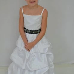 In Stock CLEARANCE GSF 3001 Flower Girl Dress Pickups White Size 6