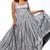 In Stock Tease Prom 2030 Size 14 Sterling Scoop Neckline A Line Shimmer Prom Dress Ball Gown