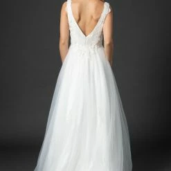 Nina Canacci 6557 Long Ballgown Prom Pageant Gown Floral Lace Black Bridal Wedding Ballgown Dresses