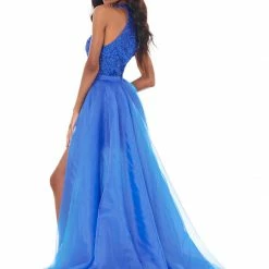 Ashleylauren Ashley Lauren 1739 Long Organza Overskirt Wire Hem Pageant Prom Layer Pageant