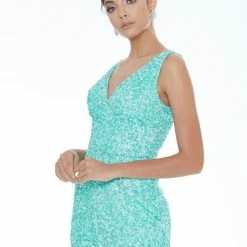 Ashleylauren Ashley Lauren 4286 V Neckline Sequin Romper Pockets Short Prom Pageant Sequin Dresses 15 Ashleylauren Ashley Lauren 4286 V Neckline Sequin Romper Pockets Short Prom Pageant Sequin Dresses