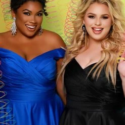 Sydney's Closet SC7321 Plus Sized Prom Dress Off The Shoulder A Line SC 7321 14 Sydney's Closet SC7321 Plus Sized Prom Dress Off The Shoulder A Line SC 7321