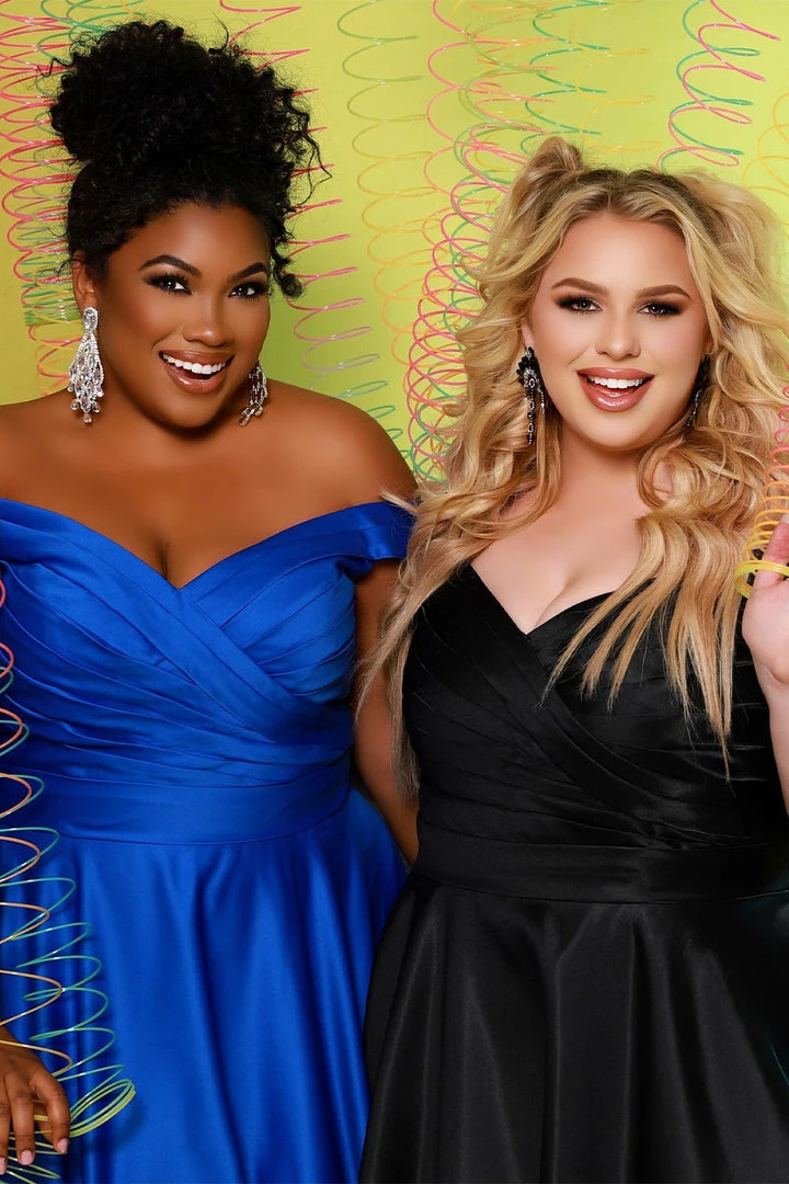Sydney's Closet SC7321 Plus Sized Prom Dress Off The Shoulder A Line SC 7321 7 Sydney's Closet SC7321 Plus Sized Prom Dress Off The Shoulder A Line SC 7321