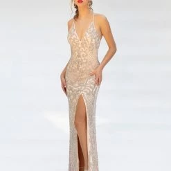 In Stock Primavera Couture 3214 Size 6 Beaded Prom Dress Lilac Side Slit Long Formal Evening Gown 84 In Stock Primavera Couture 3214 Size 6 Beaded Prom Dress Lilac Side Slit Long Formal Evening Gown