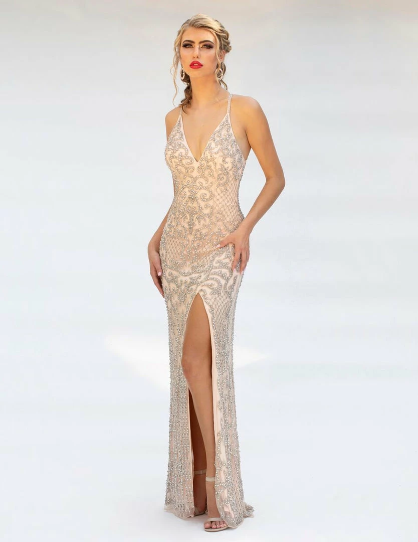 In Stock Primavera Couture 3214 Size 6 Beaded Prom Dress Lilac Side Slit Long Formal Evening Gown 17 In Stock Primavera Couture 3214 Size 6 Beaded Prom Dress Lilac Side Slit Long Formal Evening Gown