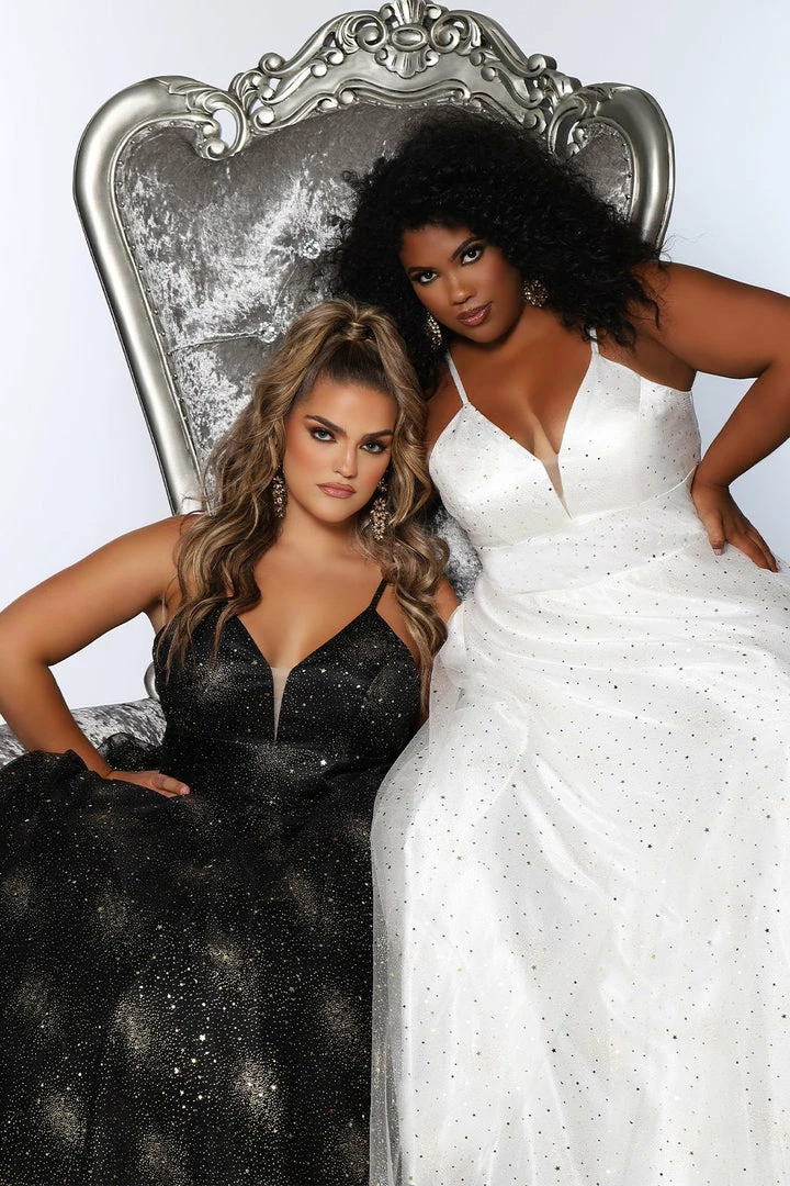 Sydney's Closet SC7327 Glitter Prom Dress V Neckline Shimmery A Line Long Evening Gown SC 7327 Sydney's Closet And Tease Prom 6 Sydney's Closet SC7327 Glitter Prom Dress V Neckline Shimmery A Line Long Evening Gown SC 7327 Sydney's Closet And Tease Prom