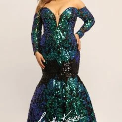 Johnathan Kayne For Sydney's Closet JK2010 Plus Sized Prom Dress Mermaid Sequin Mermaid Dresses 14 Johnathan Kayne For Sydney's Closet JK2010 Plus Sized Prom Dress Mermaid Sequin Mermaid Dresses