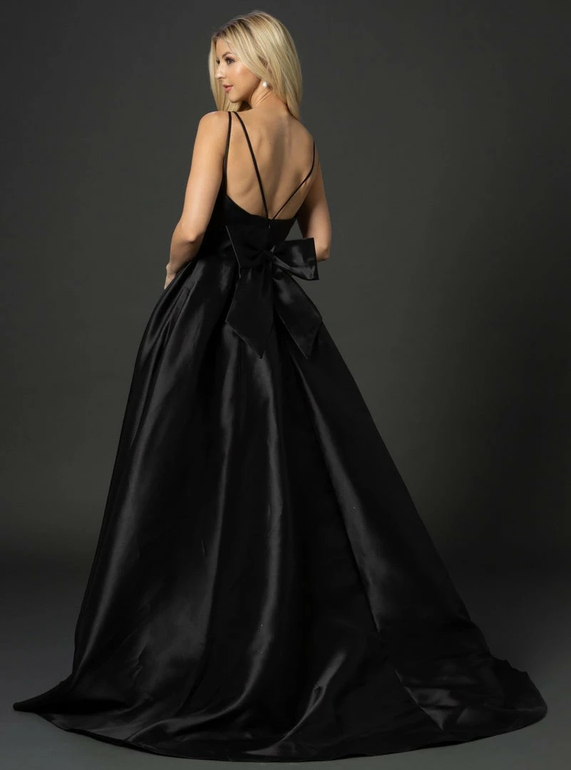 Nina Canacci B1900 Satin A Line Wedding Dress With Bow In Back V Neckline Bridal Gown Backless Dresses 10 Nina Canacci B1900 Satin A Line Wedding Dress With Bow In Back V Neckline Bridal Gown Backless Dresses