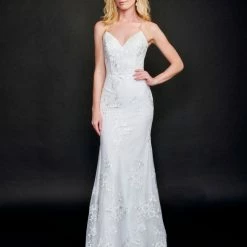 Bridal Nina Canacci 3200 Long Straight Prom Pageant Gown