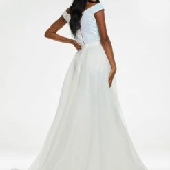 Ashleylauren Ashley Lauren 1739 Long Organza Overskirt Wire Hem Pageant Prom Layer Ivory 43 Ashleylauren Ashley Lauren 1739 Long Organza Overskirt Wire Hem Pageant Prom Layer Ivory