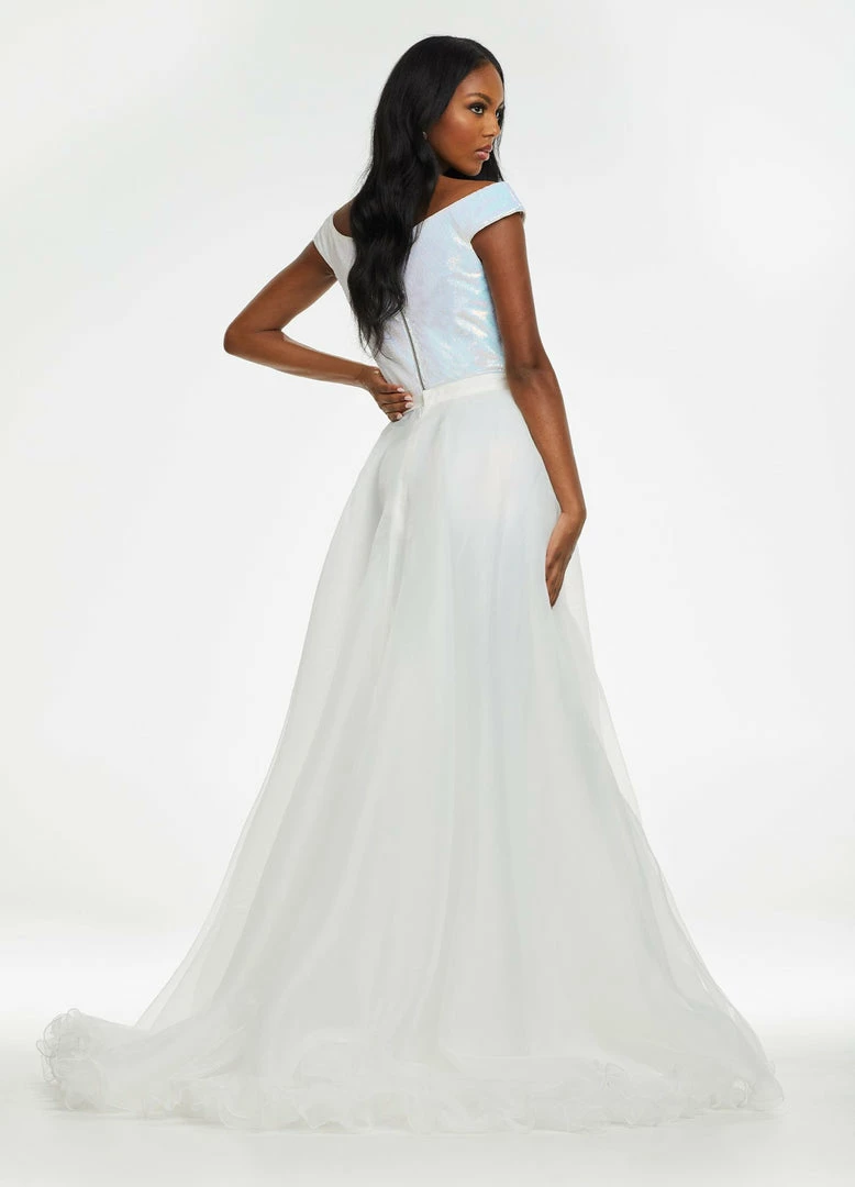 Ashleylauren Ashley Lauren 1739 Long Organza Overskirt Wire Hem Pageant Prom Layer Ivory 22 Ashleylauren Ashley Lauren 1739 Long Organza Overskirt Wire Hem Pageant Prom Layer Ivory