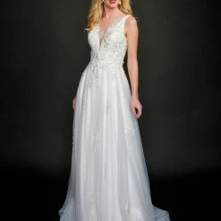 In Stock Nina Canacci 6557 Size 8,10,12 Long Ballgown Prom Pageant Gown Floral Lace Black Bridal Wedding Ballgown Dresses