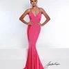 Johnathan Kayne 2438 V Neckline Prom Dress Racer Back Fitted Long Evening Gown