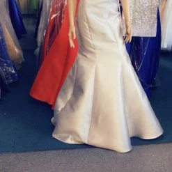 In Stock Mermaid Dresses Jovani JVN 58068 White Size 2 Prom Dress Pageant Gown Mermaid Two Piece