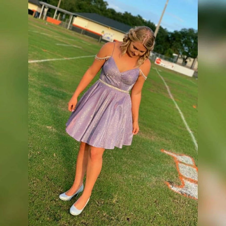 Glass Slipper Formals DQ 3173 Short Fit & Flare Shimmer Cocktail Dress Off The Shoulder Crystal Sleeve 4 Glass Slipper Formals DQ 3173 Short Fit & Flare Shimmer Cocktail Dress Off The Shoulder Crystal Sleeve