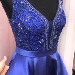 In Stock Ballgown Dresses Jovani JVN67198 Royal Size 20 Prom Dress A Line Ballgown Plus Size Royal
