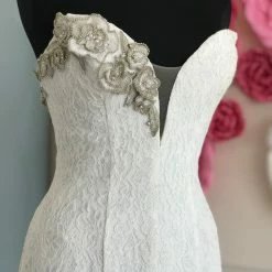 In Stock Johnathan Kayne B111 Size 6, 14 Lace Mermaid Wedding Dress Crystal Flower 16 In Stock Johnathan Kayne B111 Size 6, 14 Lace Mermaid Wedding Dress Crystal Flower