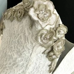 In Stock Johnathan Kayne B111 Size 6, 14 Lace Mermaid Wedding Dress Crystal Flower 15 In Stock Johnathan Kayne B111 Size 6, 14 Lace Mermaid Wedding Dress Crystal Flower