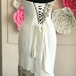 In Stock Johnathan Kayne B111 Size 6, 14 Lace Mermaid Wedding Dress Crystal Flower 17 In Stock Johnathan Kayne B111 Size 6, 14 Lace Mermaid Wedding Dress Crystal Flower