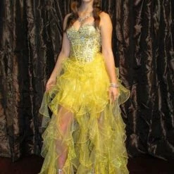 In Stock Nina Canacci 5024 Size 4 Ruffle High Low Fun Fashion Formal Dress Short Long Pageant Gown