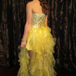 In Stock Nina Canacci 5024 Size 4 Ruffle High Low Fun Fashion Formal Dress Short Long Pageant Gown