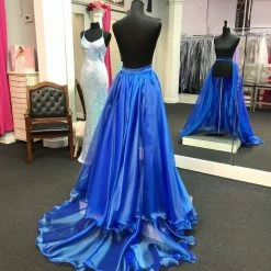 In Stock Marc Defang 8023 Layered Organza Prom Pageant Overskirt Fun Fashion Shimmer