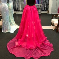 Marc Defang 8023 Layered Organza Prom Pageant Overskirt Fun Fashion Shimmer