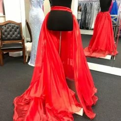 In Stock Marc Defang 8023 Layered Organza Prom Pageant Overskirt Fun Fashion Shimmer