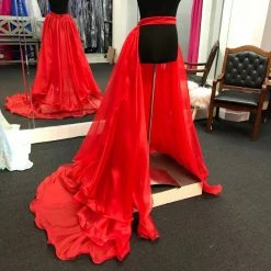 Marc Defang 8023 Layered Organza Prom Pageant Overskirt Fun Fashion Shimmer