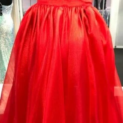 In Stock Marc Defang 8023 Layered Organza Prom Pageant Overskirt Fun Fashion Shimmer