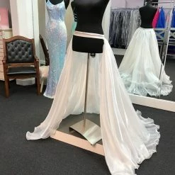 In Stock Marc Defang 8023 Layered Organza Prom Pageant Overskirt Fun Fashion Shimmer