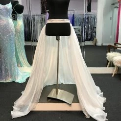 In Stock Marc Defang 8023 Layered Organza Prom Pageant Overskirt Fun Fashion Shimmer