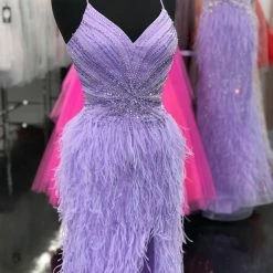In Stock Jovani 08060 Size 4 Long Feather Backless Corset Prom Dress Formal Gown Slit Skirt V Neck 36 In Stock Jovani 08060 Size 4 Long Feather Backless Corset Prom Dress Formal Gown Slit Skirt V Neck