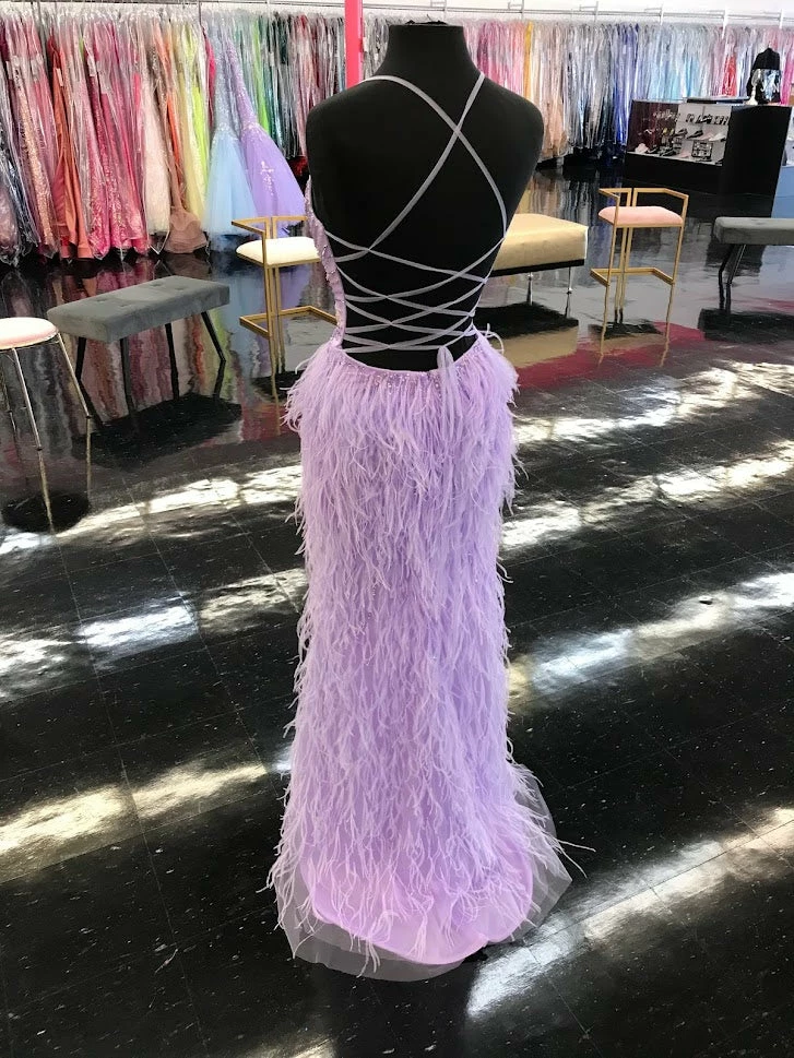 In Stock Jovani 08060 Size 4 Long Feather Backless Corset Prom Dress Formal Gown Slit Skirt V Neck 8 In Stock Jovani 08060 Size 4 Long Feather Backless Corset Prom Dress Formal Gown Slit Skirt V Neck