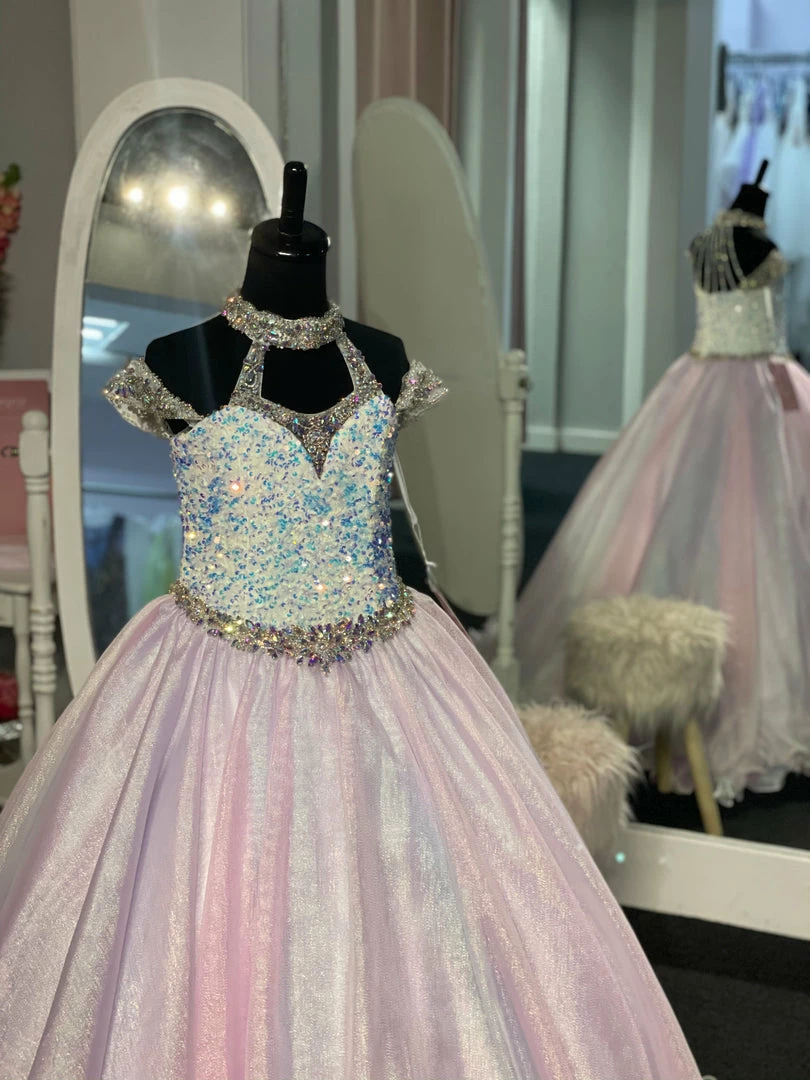 Sugar Kayne C103 Long Metallic Pastel Girls Pageant Dress Sequin Velvet Gown Ballgown Dresses 7 Sugar Kayne C103 Long Metallic Pastel Girls Pageant Dress Sequin Velvet Gown Ballgown Dresses