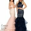 In Stock Envious Couture 1178 Pink Size 2, 4, 8 Two Piece Crochet Mermaid Prom Dress Lace Mermaid Dresses