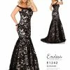 In Stock Envious Couture 1242 Size 4, 6 Long Mermaid Sequin Lace Prom Dress Pageant Gown