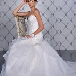 In Stock Mermaid Dresses Adagio Bridal W9233 Size 12 Wedding Dress Mermaid Lace Corset Crystal Lace 9233